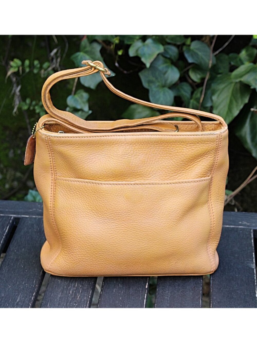 Coach Vintage - Sonoma Pocket Zip Natural Grain Bag 4924 -Marigold - Costa Rica - Picture 2 of 14
